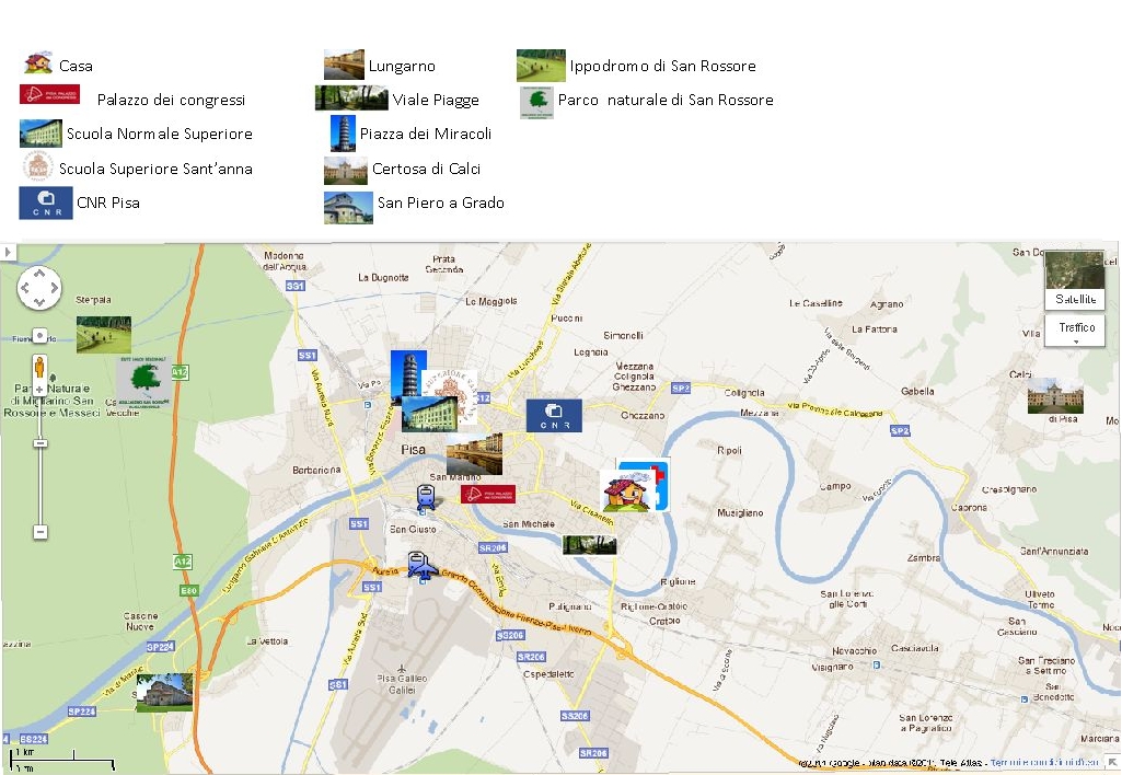  Mappa di Pisa zona Cisanello