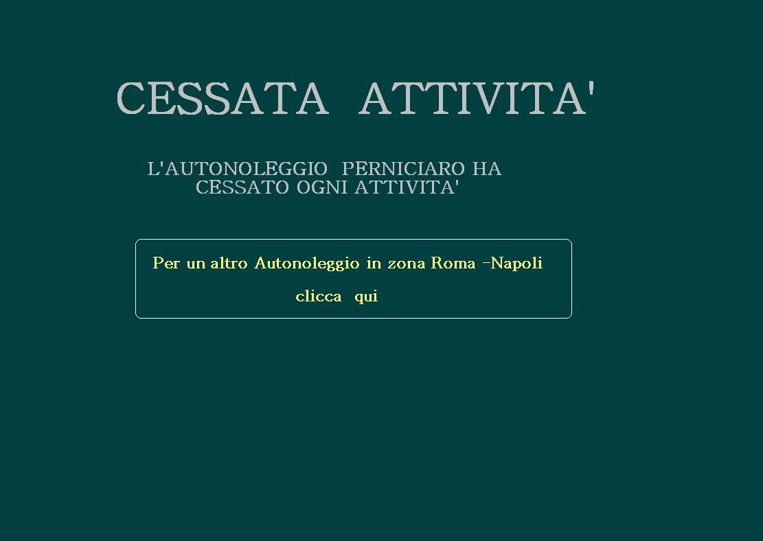 Cessata attivit� Noleggio ncc